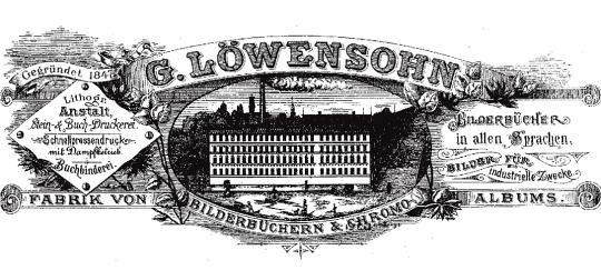 Briefkopf mit dem neuen Fabrikanlagen des Verlags G. Löwensohn